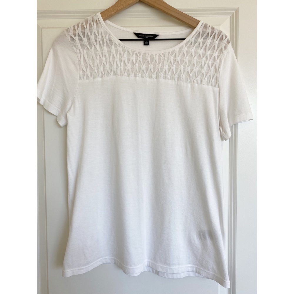 Banana Republic White Short Sleeve Tee